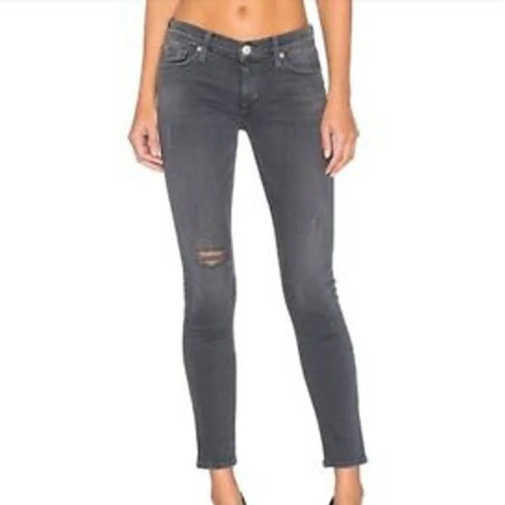 Hudson Krista Ankle Skinny Jeans Solid Gray Size 27 - Picture 1 of 12